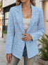 Damen Doppelreihiger Reversblazer | Eleganter Long Sleeve Blazer